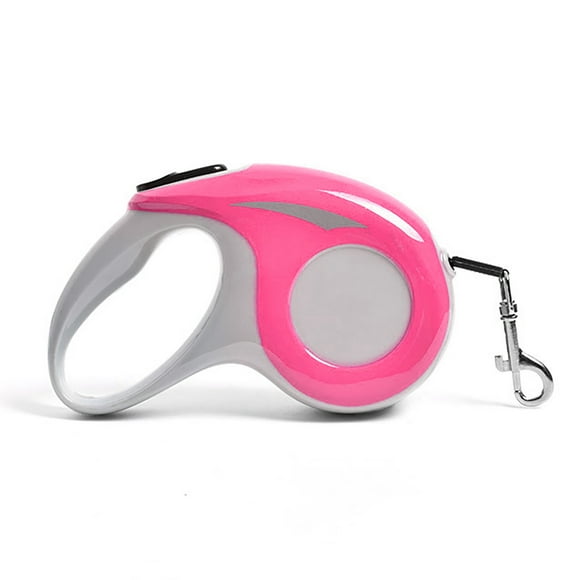 Correa retráctil para perro Bling Bling Cinta de nailon 3 metros Rosa roja