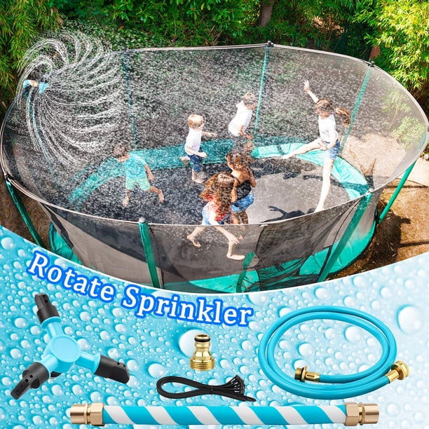 Trampoline Sprinkler for Kids, Summer Adjustable Outdoor Trampoline ...