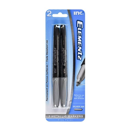 Metallic Markers, Silver, 2pk