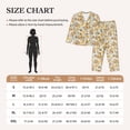 thumbnail image 4 of Daiia Hippie Bee Honeycomb for Women's Long-Sleeved Pajama Set – Soft & Comfortable Sleepwear Button-Up Pajamas Cozy Lounge Wear-Large, 4 of 7