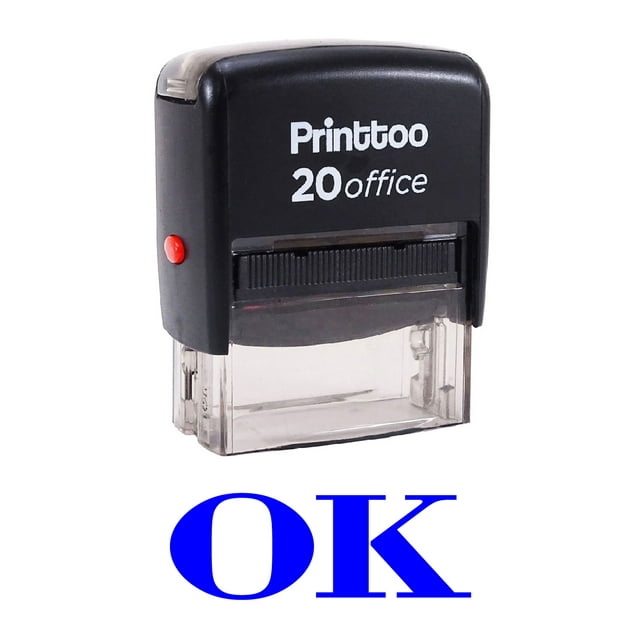 Printtoo Office Stationary Stamp OK Self Inking Rubber Stamp-Blue