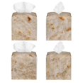 thumbnail image 2 of Gukieu Tortilla Print Leather Tissue Box, PVC Waterproof Velcro Opening and Closing Square Tissue Box Holder, Suitable for Home and Office Decoration, 2 of 7