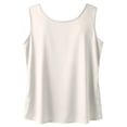 thumbnail image 4 of Women Silk Satin Tank Tops Dressy Scoop Neck Camisole Sleeveless Blouses Shirts Casual Summer Tank Beige XL, 4 of 4