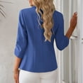 thumbnail image 4 of Women's Business Casual Blazer 3/4 Sleeve Unstructured Lightweight Office Jacket for Professional Wear, 4 of 7