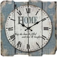 thumbnail image 1 of Stonebriar Worn Blue 15" Square White Wall Clock, 1 of 6