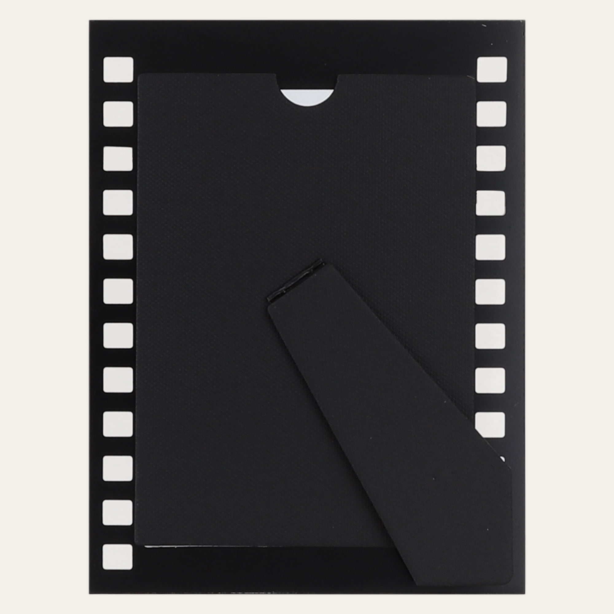 Unique Bargains Glass Picture Frame Horizontal Vertical Display Black 5x7