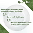 thumbnail image 5 of Gemroom 16.5" Microwave Turntable Plate Compatible with Panasonic A06014M00AP F06014M00AP, 16 1/2 inch Microwave Glass Plate Replacement for GE WB48X29704 Frigidaire 5304519348 Whirlpool WPW10510836, 5 of 7