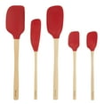 thumbnail image 4 of Flex-Core Spatula Wood Handled Set (Set of 5) - Cayenne, 4 of 5
