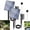 2pcs, variant on Solar Pond Aerator with Air Pump, 2.5W All-in-One Solar Air Pump with Pipe Air Bubble Stones, 24/7 Oxygenation for Small Ponds & Fish Tanks