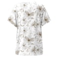thumbnail image 4 of vigerkar Womens Summer Tops Tunics Casual Short Sleeve Shirts Loose Fit Blouses (White, M), 4 of 9