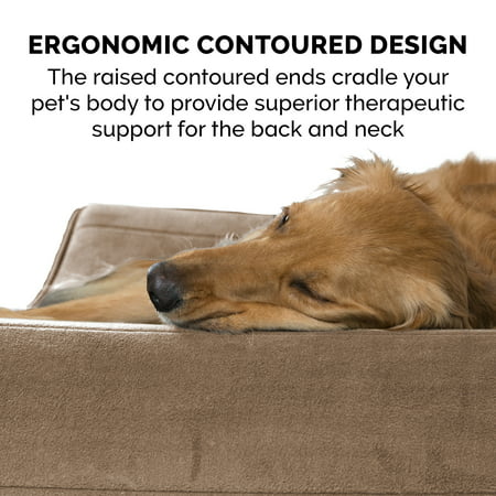 FurHaven Microvelvet Luxe Lounger Orthopedic Pet Bed for Dogs & Cats - Large, Clay