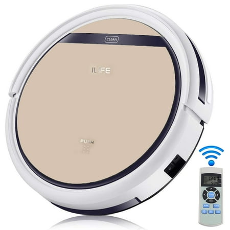 ILIFE V5S Pro Robot Vacuum and Mop, Robotic Vacuum Cleaner for Pet Hair with Water Tank, Remote Control, Self-recharging, Multi-task Schedule, Good For Hard Floor and Low Pile (Best Mop Robot 2019)