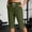 Army Green, variant on Women's Elastic Waist Capri Jogger Pants, Drawstring Sports Trousers with Side Slit Hem for Running & Walking Gray L
