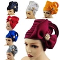 thumbnail image 4 of ENJOYW Turban Cap Bow Adjustable Women Satin Surface Breathable African Headwrap for Daily WearPolyester, 4 of 7