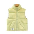 thumbnail image 2 of Esaierr Kids Baby Winter Puffer Vest Jacket for Girls Autumn Winter Warm Puffer Waistcoat Zip Up Outwear Toddler Cute Lightweight Waterproof Thickened Warm Sleeveless Jacket Coat for 2-9Y, 2 of 6