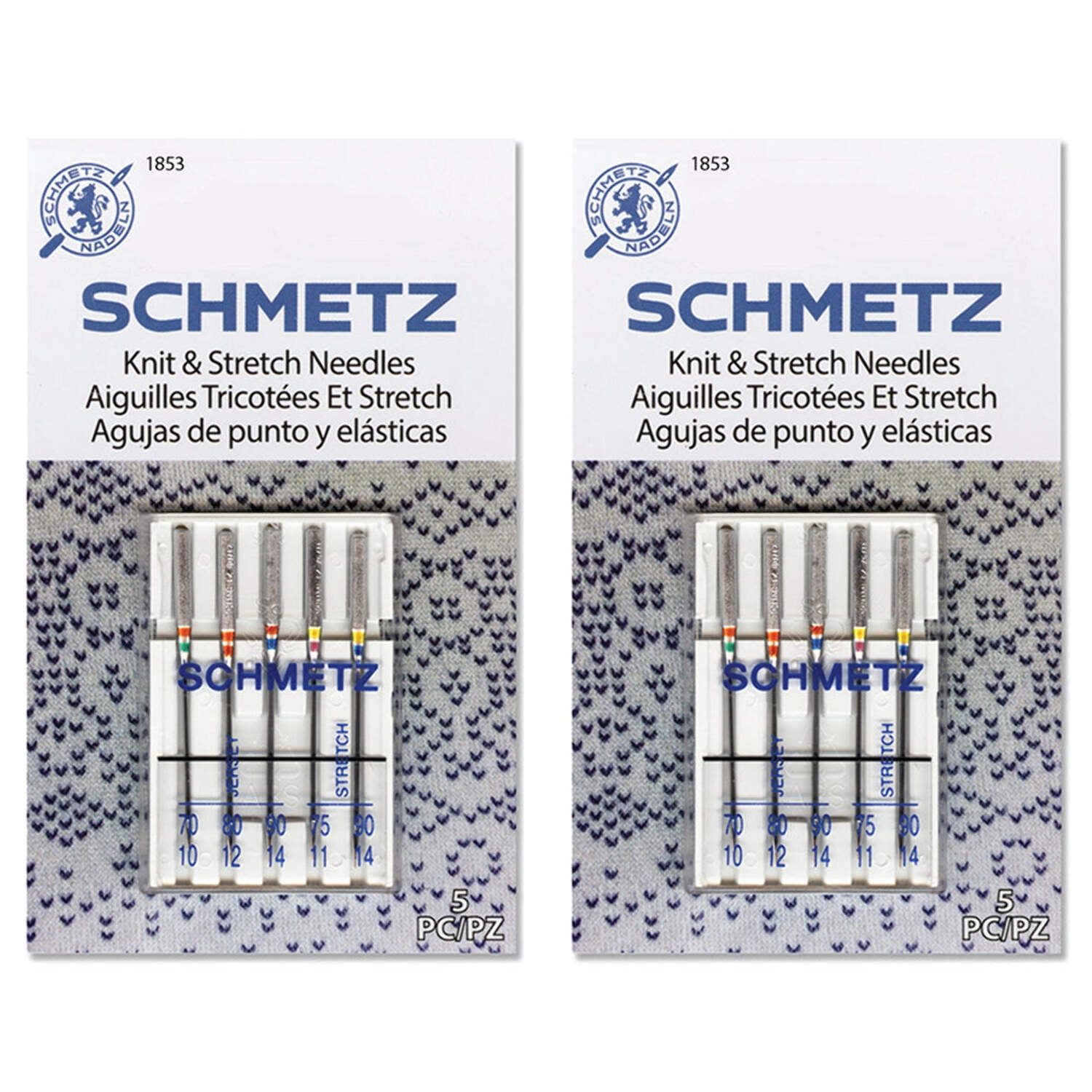 50 Schmetz Universal Sewing Machine Needles - Assorted Sizes