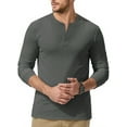 thumbnail image 3 of GENTS BLISS Henley Men Sweatshirts Fleece Pullover Men Shirts Long Sleeve Button Sweatshirts for Men, 3 of 11