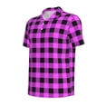 thumbnail image 2 of Rocae Purple Black Buffalo Plaid for Men's Short Sleeve Polo Shirt, Quick Drying Performance Moisture Wicking Sports Men's Golf Shirt Small, 2 of 9