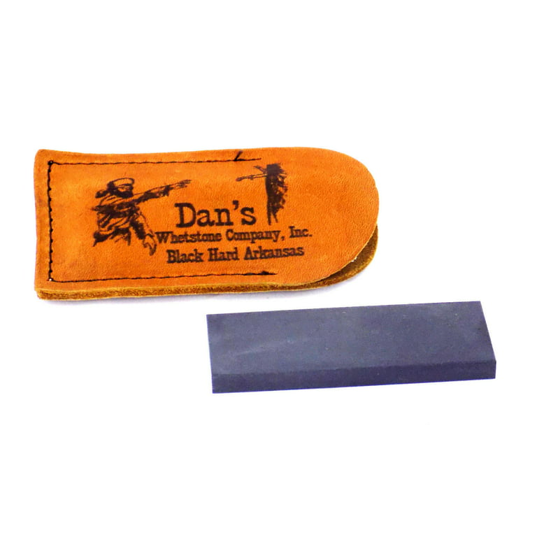  Bundle- 2 Piece Set of Genuine Arkansas Pocket Knife Sharpening  Stones Whetstones 3 x 1 x 1/4 in Leather Pouches- Soft (Medium) and Hard  (Fine) MAP-13A-L/FAP-13A-L : Tools & Home Improvement