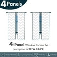 thumbnail image 4 of Ambesonne Grey 4-Panel Curtains, Damask Victorian Bohemian, 56"x84", Grey, 4 of 4