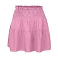 thumbnail image 4 of RUTAYY Women Skirt Flowy A-Line Skirt High Waisted Peplum Mini Skirt Pleated Cute Skirt Solid Color Flowy Swing Skirts, 4 of 5