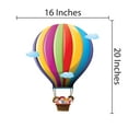 thumbnail image 3 of ADVENTURE - Kids Bedroom Mural Art Hot Air Balloon Children Passengers Decoration Sky Clouds Multicolored Zeppelin Art Design Removable Vinyl Wall Decal - Easy To Apply Home Wall Sticker 16" x 20", 3 of 3