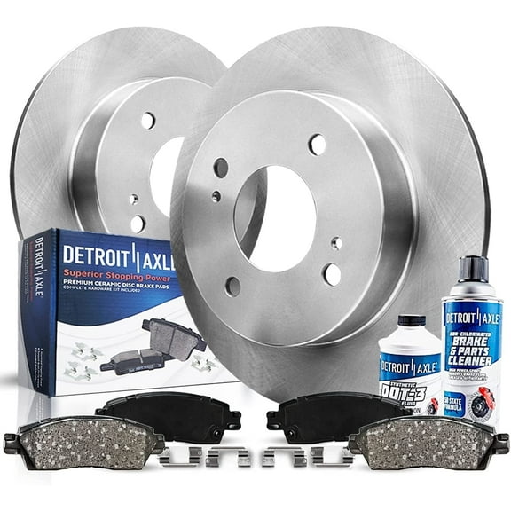 Detroit Axle - 2.3L Rear Brake Kit for 1998-2002 Honda Accord 98-99 CL Disc Brake Rotors and Ceramic Brakes Pads Replacement: 10.20 inch Rear Rotor