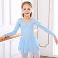 thumbnail image 6 of Gyratedream Toddler Girls Long Sleeve Sparkle Ballet Skirted Leotard Dance Dress Skirt Gymnastic Ballerina Outfit, 6 of 8