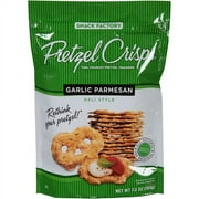 Snack Factory Pretzel Crisps Garlic Parmesan Deli Style Pretzel Crackers, 7.2 oz (Pack of 12)