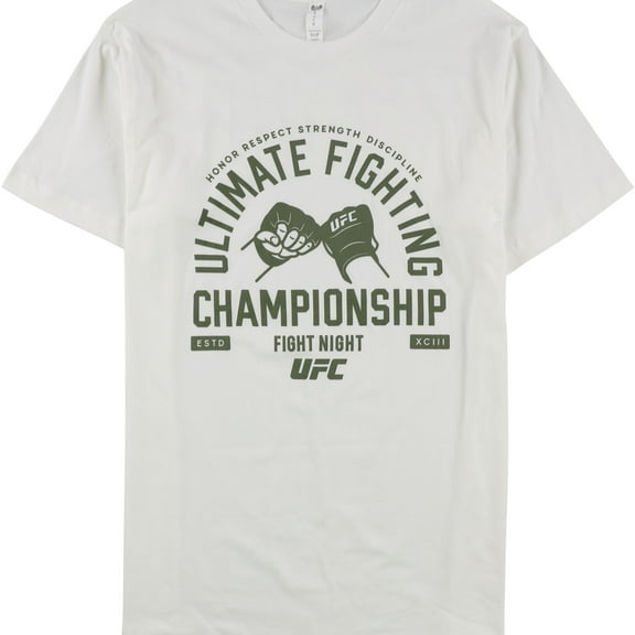 UFC Mens Fight Night Graphic T-Shirt, White, XX-Large