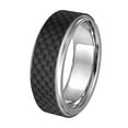 thumbnail image 4 of Crucible Jewelry Men's Polished Carbon Fiber Overlay Ring (8mm), 4 of 5