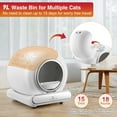 thumbnail image 3 of Self-Cleaning Litter Box, Automatic Cat Litter Box with APP Remote Monitoring, Not Disturb Mode, 65+9L Large Capacity for Multiple Cats, Safety Protection Sensor & Odor Isolation, 3 of 12