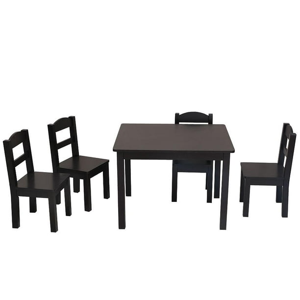 Ktaxon Kids Table And Chairs Set 4 Chairs And 1 Activity Table For Children Toddlers Furniture Set Walmart Com Walmart Com