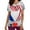 White#2, variant on Women Nursing Scrub Tops Independence Day Patriotic Printed Working Uniform Short Sleeve V Neck Workwear Blouse T-shirt with Pockets, Gifts for Mom/Her