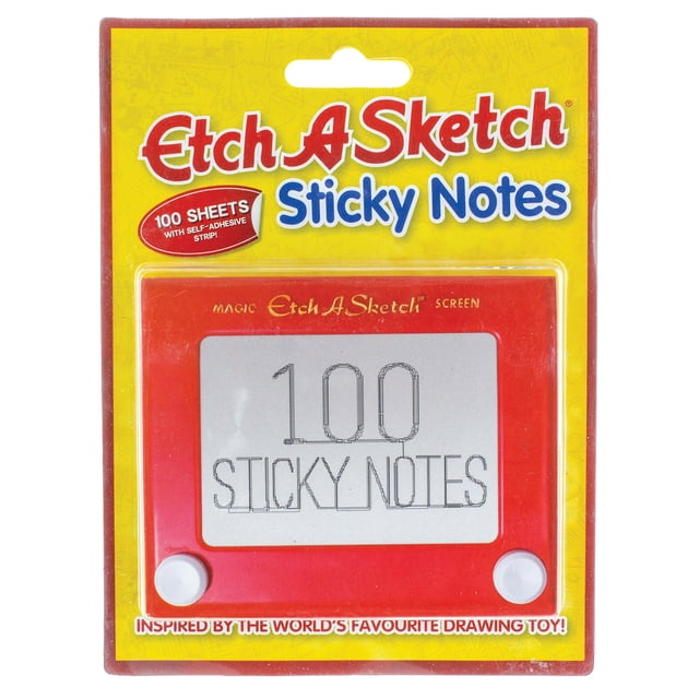 Caja de juguetes Paladone con notas adhesivas Etch-A-Sketch, 100 hojas