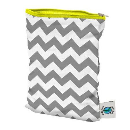 Planet Wise Wet Bag, Small, Gray Chevron Performance (Made in The