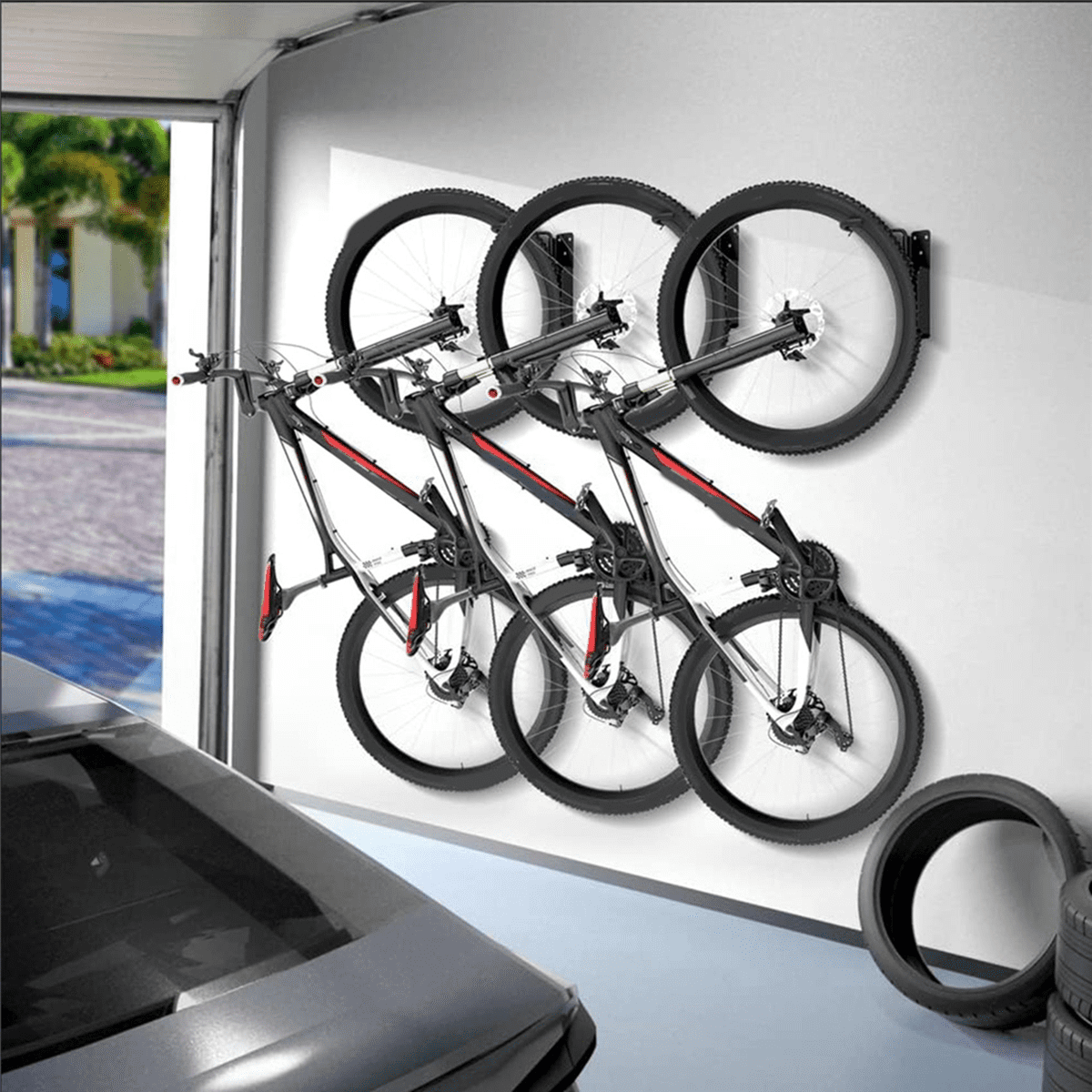 4Pack Bike Rack Garage Wall Mount Swivel Bike Rack Bike Hanger Hook for Indoor Bicycle Storage Rack Bike Holder Walmart