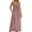 Pink, variant on Sleeveless Slip Dress for Women Round-Neck Backless Lounge Dress with Pockets in Solid Olive Green for Sleepwear and Casual Wear