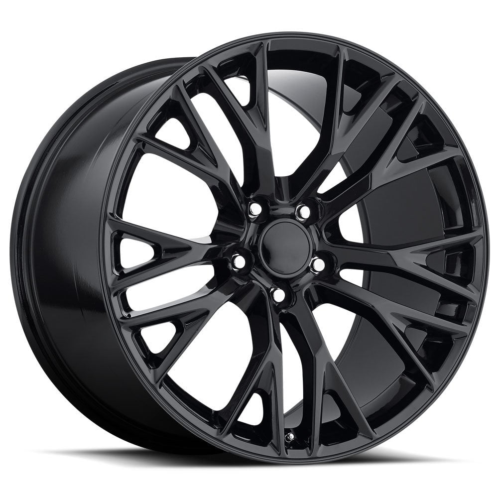 20X12 5X4.75 +59 HB 70.3 2015 C7 Z06 GLOSS BLACK WITH CAP Wheel Rim