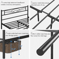 thumbnail image 4 of Renwick Skylar Cloud-Inspired Design Metal Platform Bed, Full, Black, Adult, 4 of 8
