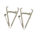 thumbnail image 4 of 2x Calibrador de grasa corporal Abrazadera de grasa de piel Calibrador corporal Calibrador Herramienta de medición confiable Escala única blanca, 4 of 9