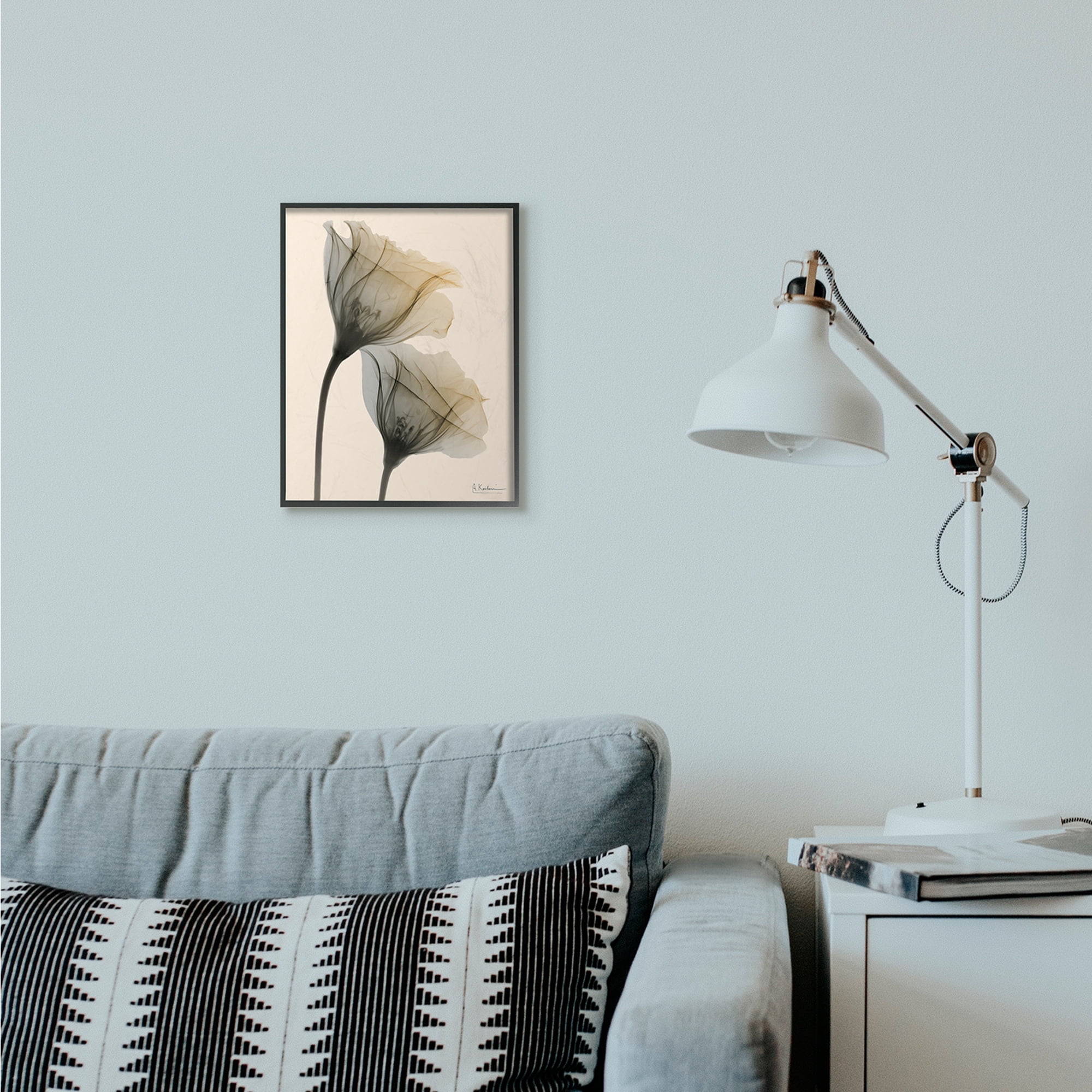 Stupell Industries Neutral Light Flower Photograph Black Framed Art Print Wall Art, 11x14, by Albert Koetsier