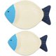 thumbnail image 1 of Juego de 2 piezas de decoración de pared de playa con temática de océano y peces de madera, decoración de baño de playa, decoración costera para dormitorio (pez de madera, 2 piezas), 1 of 4