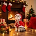 thumbnail image 6 of Christmas Pet Costume for Small Medium Dogs and Cats, Holiday Hoodie Outfit with 3D Print, Adjustable Drawstring, Stretch Fabric Party Dress Up, Multiple Sizes, Easy On and Off, 6 of 7