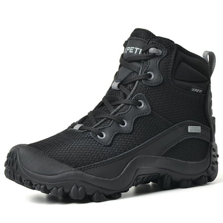 

XPETI Women s Waterproof Hiking Boots Outdoor Camping Boot Trail Shoes Dimo Black Size 8