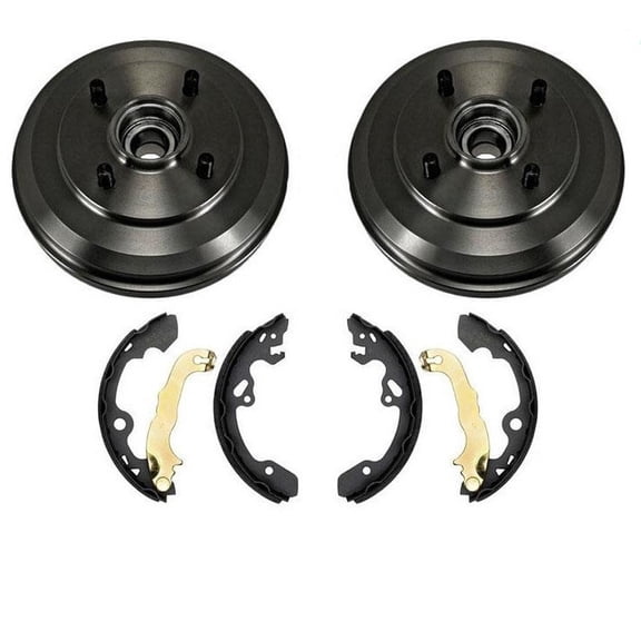 Replacement 2009-2011 for Ford for Focus Rear Drum Brake Assembly - 138832 (2) Rr Bearing & Shoes with OE Fitment: 80129 BS747, 100% Premium Parts