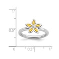 thumbnail image 5 of Citrine Flower Bague 1/3 carat (CTW) en argent sterling, 5 of 5