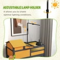thumbnail image 4 of PawHut Tortoise Habitat 2 Layers Tortoise Enclosure w/ Adjustable Lamp Holder, Storage Shelf, Removable Main House, Fixed Tray, Openable Lid, Yellow, 4 of 9