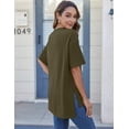 thumbnail image 3 of Zeagoo Summer T Shirts for Women Oversized Crew Neck Tees Short Sleeve Loose Fit Workout Tops, 3 of 4
