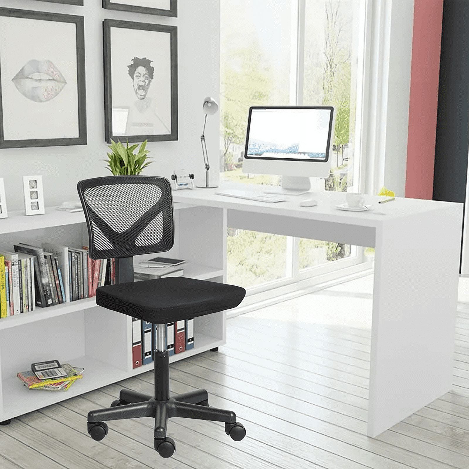edx Armless Mesh Computer Chair, Adjustable Low Back photo 7